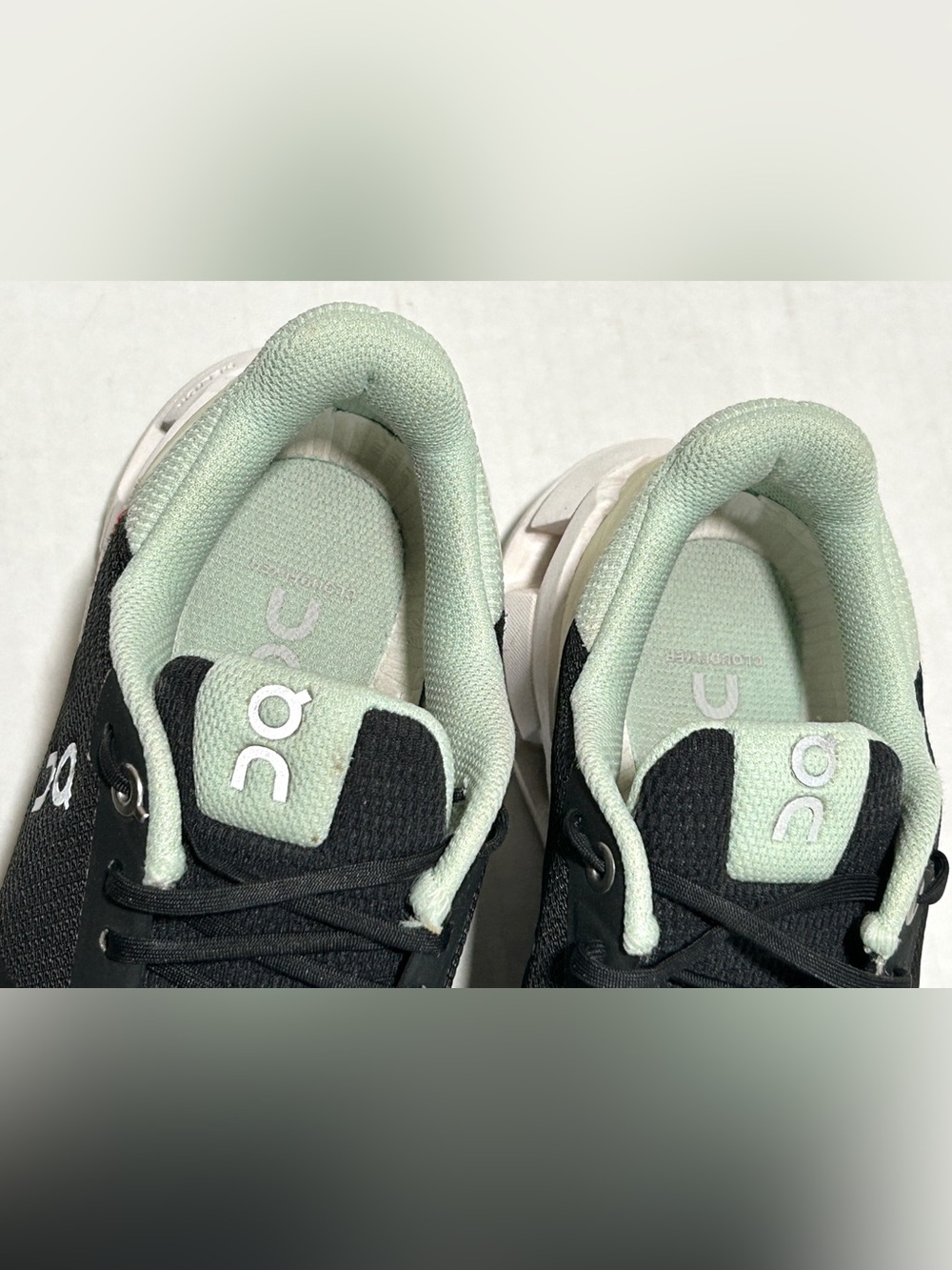 On Running Women's Black Mint Performance Sneakers - Picture 7 of 11